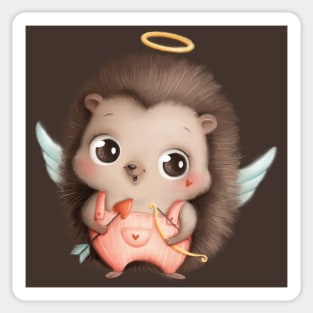 Cupid Hedgehog Angel Edition Sticker